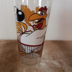 Vintage Foghorn leghorn Henry Hawk Promotional Pepsi Glass 1976 Looney Tunes